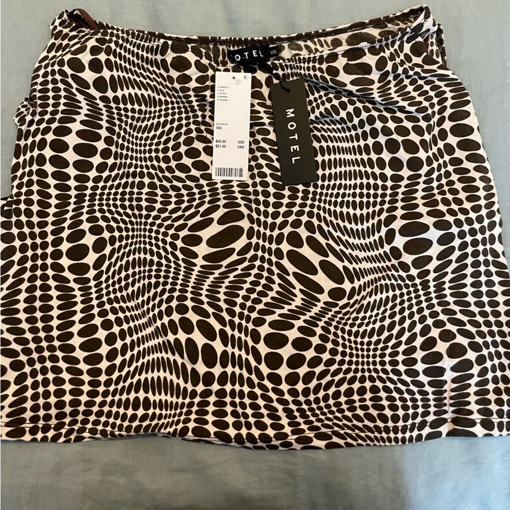 Urban Outfitters Brown/Black Motel Checkered Mini Skirt | Size XXL